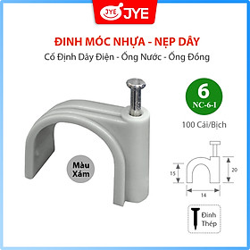 Mua Đinh Móc Nhựa JYE (NC-6-I) 100 Cái/Bịch  Nẹp Đinh Ghim Cố Định Dây Điện  Đinh Móc Ống Đồng Điều Hòa - Ống Nước  Đinh Bằng Thép Chắc Chắn  Nhiều Size Lựa Chọn