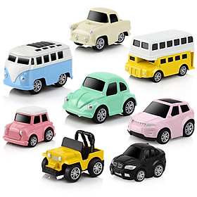 Bộ 8 Ô Tô Mô Hình Bằng Sắt MINI CAR - Đồ Chơi Cho Bé Trai