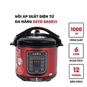 Mua Nồi áp suất nồi hầm điện tử đa năng SATO 6AS013 dung tích 6L công suất 1000W - Hàng chính hãng Sato