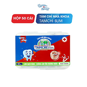 Tăm chỉ nha khoa TAMCHI Slim sợi chỉ đơn hộp 50 cái