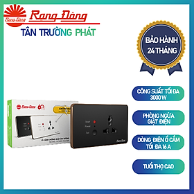 Ổ cắm âm tường chống giật chính hãng Rạng Đông, đảm bảo an toàn khi sử dụng OCAT01 1C/16A