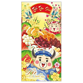 Xấp 10 Bao Lì Xì Chúc Mừng Năm Mới Mẫu Tết Tân Sửu