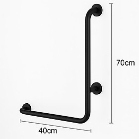 Thanh tay vịn chữ "L", màu đen ,hiệu Trevi TVGB338B