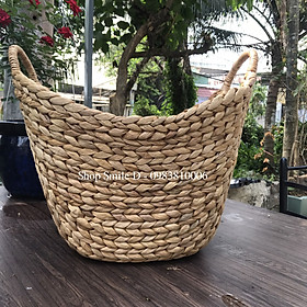 Giỏ cói đựng quần áo, khăn, thú bông size lớn tiện dụng Smile Decor - Hyacinth basket