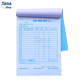 Hình ảnh 10 cuốn hóa đơn bán lẻ 1 liên (100 tờ), 2 liên (50 bộ), 3 liên (50 bộ) 13x19