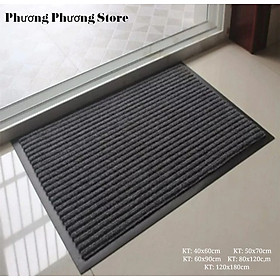 Mua Thảm chùi chân Cao Cấp đế chống trượt dạng sọc Stripmate Màu Xám đen / Xám đỏ nhiều size