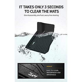 Thảm lót sàn xe ô tô Mercedes GL 2012-2015 Nhãn hiệu Macsim 3W chất liệu nhựa TPE đúc khuôn cao cấp - màu đen