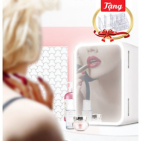 Mua Tủ lạnh đựng mỹ phẩm tặng kèm khay để mỹ phẩm 16 ngăn trong suốt
