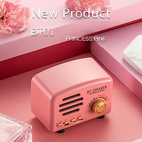 Loa bluetooth mini retro Color: Pink