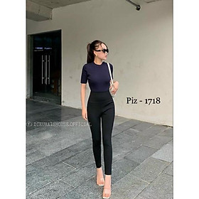 Quần leging nữ cạp cao gen bụng đai bản to