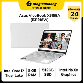 Mua Laptop Asus X515EA i7 1165G7/8GB/512GB/15.6 F/Win11/(EJ1918W)/Bạc - Hàng chính hãng