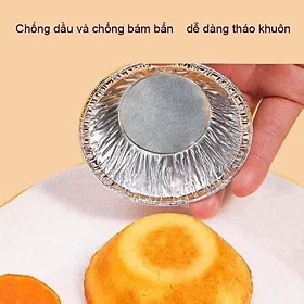 Mua 100 Khuôn giấy bạc nấu ăn đựng bánh  đồ ăn loại dày an toàn tiện lợi