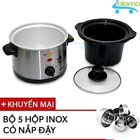 Mua Nồi nấu chậm hầm kho nấu cháo dinh dưỡng 2.5 lít BBcooker BS25 - Tặng bộ 5 hộp Inox