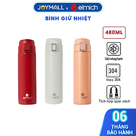 Bình Giữ Nhiệt Inox 304 Elmich EL8347 480ml,Hàng Chính Hãng,Nắp Mở 1 Chạm,Quai Xách Tiện Lợi-JoyMall