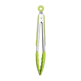 Mua Kẹp Gắp Thức Ăn Chống Dính Tay Cầm Thép Không Gỉ Đầu Silicon Dễ Sử Dụng Dài 27.5cm (Giao Màu Ngẫu Nhiên)