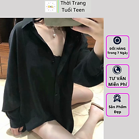 Áo sơ mi nữ tay dài form rộng đi chơi đi làm chuẩn form hàn quốc chất lụa mềm mịn mát ít nhăn-MURD06