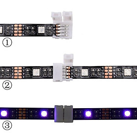 Bộ 4 đầu nối dây led 5050RGB nối tiếp + 2 mạch RGB chữ L