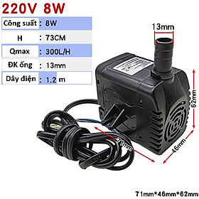 Mua Bơm chìm mini 8W/18W  220Vac có tai bắt vít  cho quạt điều hoà hơi nước  bể cá.. (màu sắc ngẫu nhiên) # phụ tùng quạt