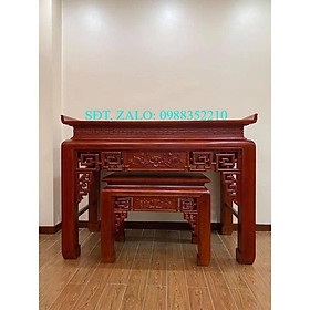 Bộ bàn thờ màu óc chó gỗ sồi 107cm