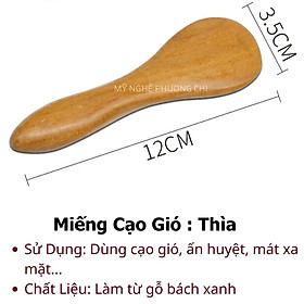 Dụng cụ cạo gió mát xa bằng gỗ thơm day ấn huyệt kiểu thái | Mỹ Nghệ Phương Chi