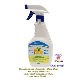 Chai xịt Biopro 500ml khử mùi diệt khuẩn kháng khuẩn Khu vực gây mùi khó