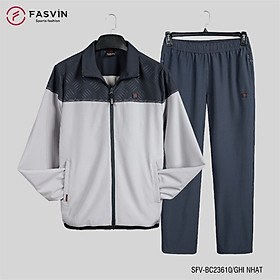 Bộ quần áo gió nam 2 lớp FASVIN BC23610.HN vải thể thao cao cấp hàng chính hãng