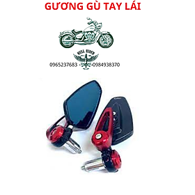 Gương thời trang xe máy, gương gù gắn chân kính có thể xoay gập 360 độ phù