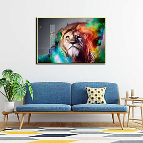 Tranh mica cao cấp Sư tử nghệ thuật - MK035
