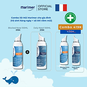 COMBO XỊT MŨI MARIMER CHO GIA ĐÌNH – VỆ SINH HÀNG NGÀY + XỊT KHI VIÊM MŨI