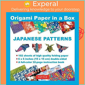 Sách - Origami Paper in a Box - Japanese Patterns : 192 Sheets of Tuttle Or by Tuttle Publishing (US edition, paperback)