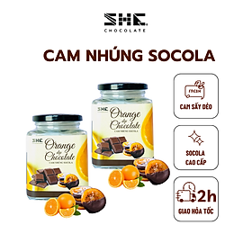 Combo 2 hũ Cam nhúng Socola - SHE Chocolate - Hũ 100g - Bổ sung năng lượng, tốt cho sức khỏe. Quà tặng người thân, dịp lễ, thích hợp ăn vặt