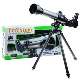 Kính Viễn Vọng Thiên Văn Khúc Xạ Telescope 40X Kèm Thị Kính Và La Bàn Cho Bé Khám Phá Thế Giới