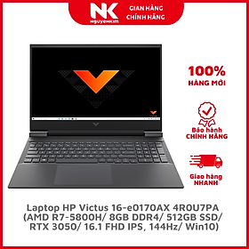 Mua Laptop HP Victus 16-e0170AX 4R0U7PA (AMD R7-5800H/ 8GB DDR4/ 512GB SSD/ RTX 3050/ 16.1 FHD IPS  144Hz/ Win10) - Hàng Chính Hãng