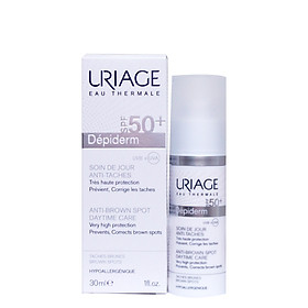 Uriage Depiderm SPF50 Soin De Jour Anti-Taches: Kem Trắng Da, Chống Nắng Ban Ngày 30ml