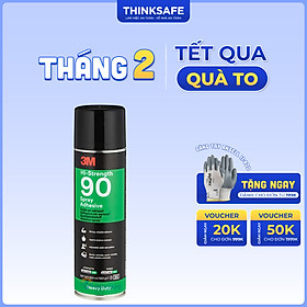 Mua Keo xịt đa năng 3M Hi-Strength 90 500ml  dán được nhiều vật liệu  độ kết dính cao  nhanh khô - Thinksafe