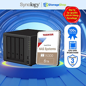 Mua Combo Thiết bị lưu trữ NAS Synology DS923+ kèm 1 ổ cứng NAS N300 6TB - Hàng chính hãng