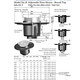 Ga thoát sàn thoát nước, chống mùi hôi, chống thấm bằng Gang + Inox sus304 cao cấp - HÀNG THẬT BAO ĐỔI TRẢ