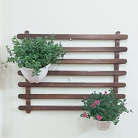 Mua Giàn gỗ treo cây ban công kích thước 180cm   trang trí sân thượng chung cư decor sân vườn  kệ gỗ treo tường đa năng - Giàn Hoa Treo Tường Ban Công