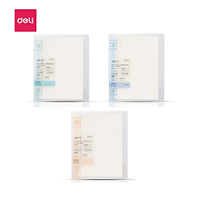 Sổ Còng Sổ Tay A5 B5 Bìa Nhựa Cứng 120 200 Trang Có Thể Thay Lõi Sổ Ruột Sổ Nhiều Size Deli - Phù Hợp Làm Sổ Kế Hoạch Planner, Nhật Kí, Tập Vở Ghi Chép Bullet Journal - HA560 EN204