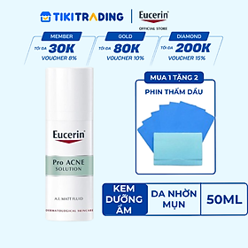 Kem dưỡng ẩm kiểm soát nhờn & giảm mụn Eucerin Matt Fluid 50ml
