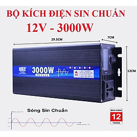 Máy kich điện , Máy kich điện sin chuẩn 3000W - 12V/24V