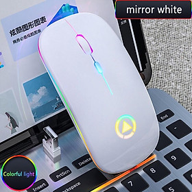 Chuột Không Dây Bluetooth RGB Sạc Chuột Máy Tính Không Dây Im Lặng Mause LED Backlit Công Thái Chuột Chơi Game Cho Laptop - one