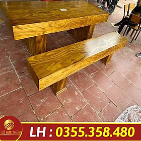Mua bộ bàn ghế k3 gỗ cẩm vàng nam phi dài 2m4