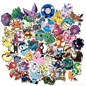 Sticker Pokemon - Dán Trang Trí - Chất Liệu PVC Cán Màng Chất Lượng Cao Chống Nước, Chống Nắng, Không Bong Tróc Phai Màu