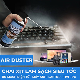 Chai Xịt Air Duster Làm Sạch Nhanh Bo Mạch Điện Tử, Linh Kiện, Máy Ảnh, Bàn Phím, Màn Hình Laptop, Ti Vi, Điện Thoạị