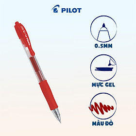 Bút gel pilot g-2 mực đỏ bl-g2-5-r