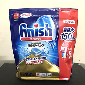 Combo Viên rửa bát Finish Nhật 150 viên + Muối rửa bát Finish 1kg + Nước