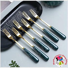 Rĩa sứ vàng cán xanh cổ vịt mẫu mới cao cấp