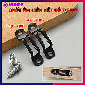 Chốt Âm Liên Kết Gỗ Tự Do KUNBE Loại 1 Chiều, 2 Chiều Phù Hợp Lắp Đặt Tủ Kệ Gỗ Dễ Dàng