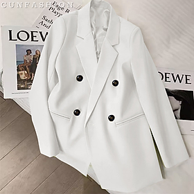 Áo blazer nữ áo vest dài tay khoác ngoài phong cách hàn quốc nhiều màu 2 lớp Cun Fashion AB150